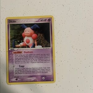 Pokemon Trading Card - Ditto with Purple and Yellow